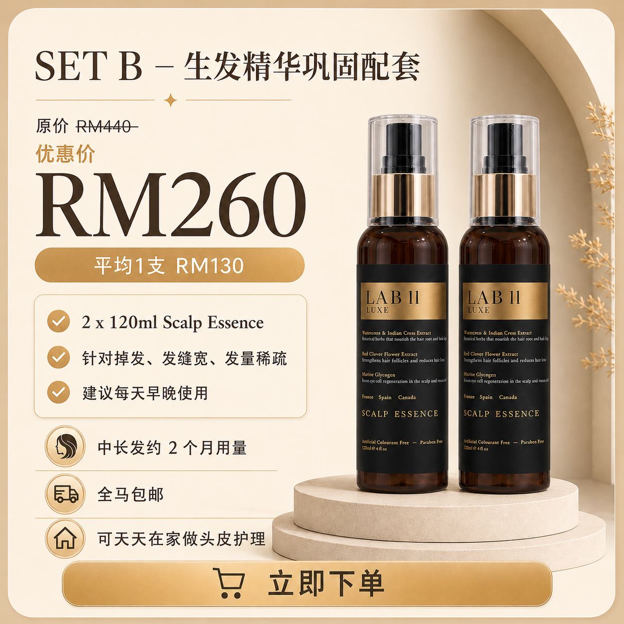LAB 11 头皮精华 SET B